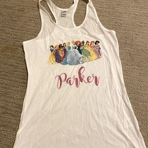 Custom Disney Princess tank-never worn!